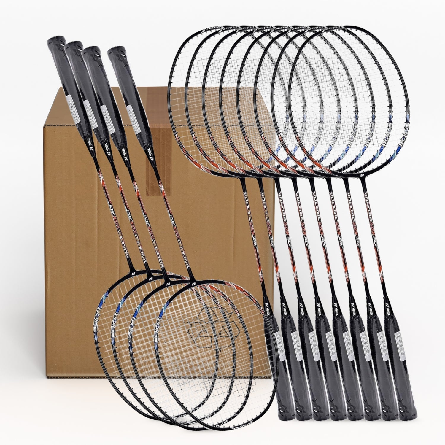 Yonex Voltric Lite 40i Strung Badminton Racquet – Pack of 20 | Lightweight 5U4 Rackets with High Power & Control for Smashes & Quick Gameplay – Blue Orange - Best Price online Prokicksports.com