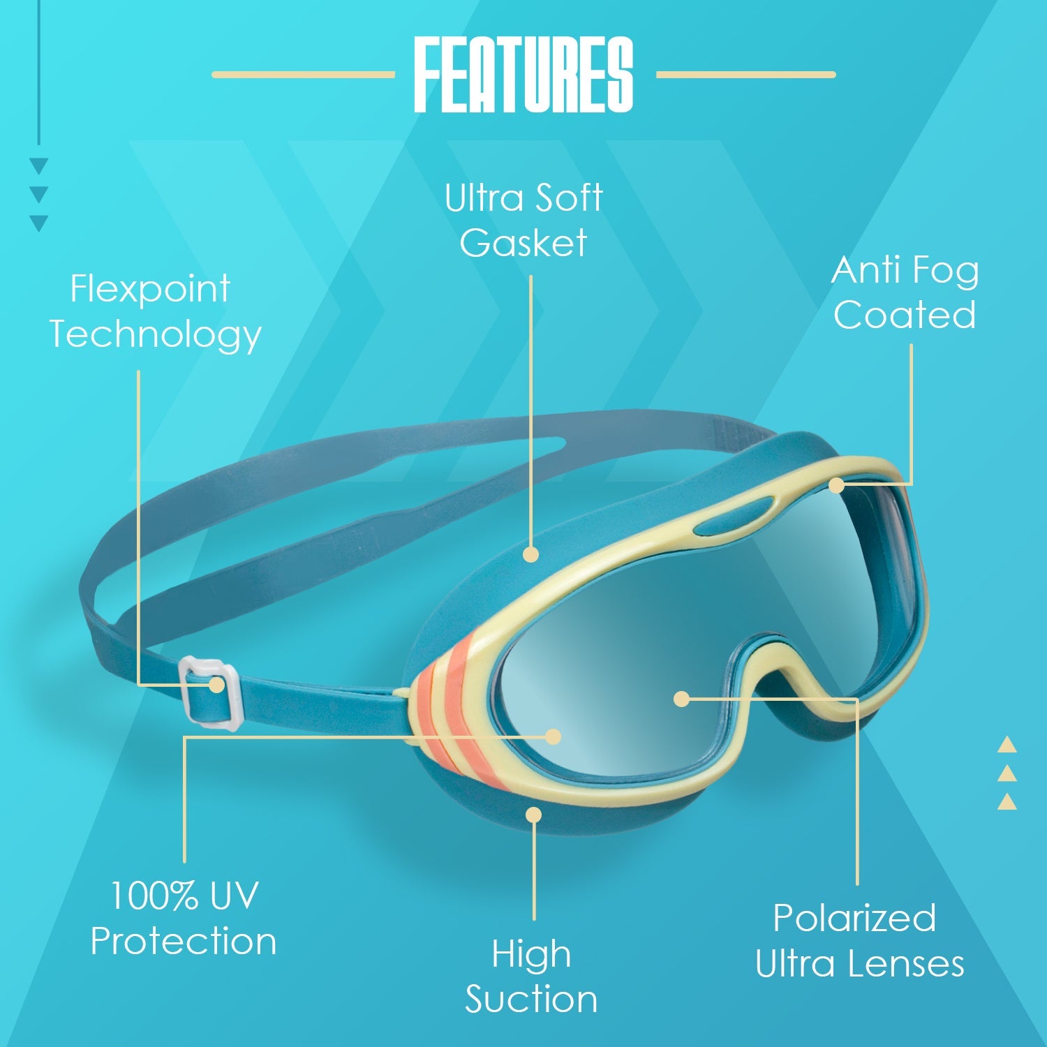 Airavat Water Wings 1011 Youth Plus Swimming Goggles – Anti-Fog, UV Protection, Leak-Proof Swim Glasses for Teens & Young Adults - Best Price online Prokicksports.com