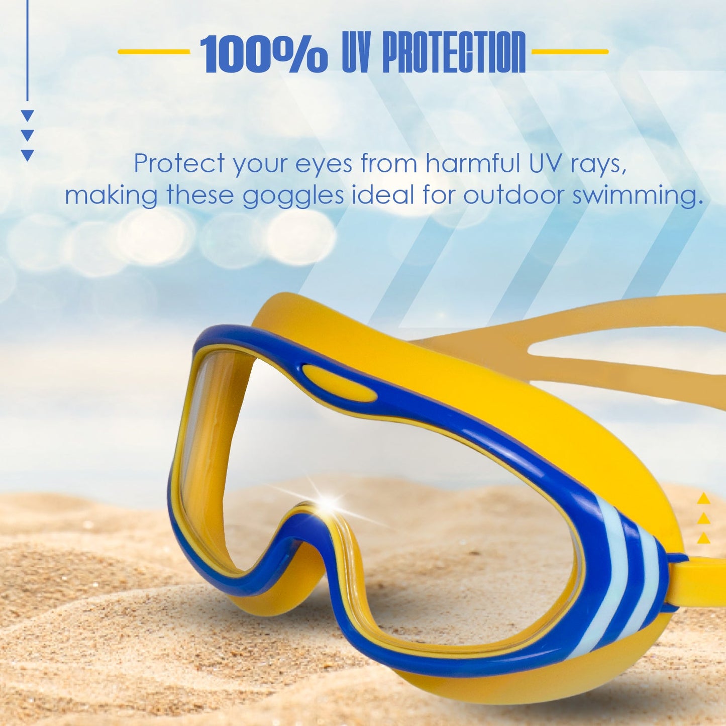 Airavat Water Wings 1011 Youth Plus Swimming Goggles – Anti-Fog, UV Protection, Leak-Proof Swim Glasses for Teens & Young Adults - Best Price online Prokicksports.com