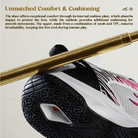 Hundred Court Star Pro Non-Marking Shoes | Multi-Sport Indoor Court Shoes | Lightweight Gum Rubber Sole | For Badminton, Squash, Table Tennis & Volleyball (Men/Women) - Best Price online Prokicksports.com