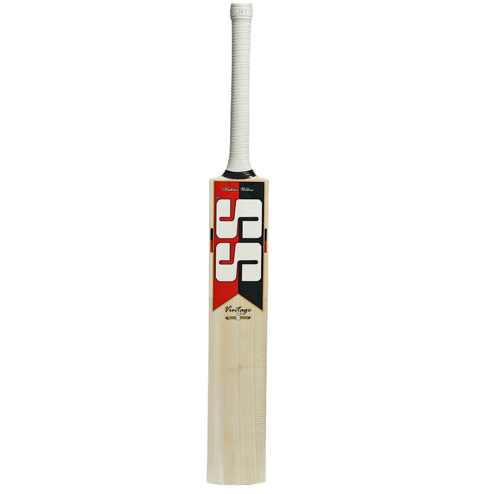 SS Vintage Player Kashmir Willow Cricket Bat - SH | Grade 1 Air-Dried Willow, Concave Edges & Superior Grip