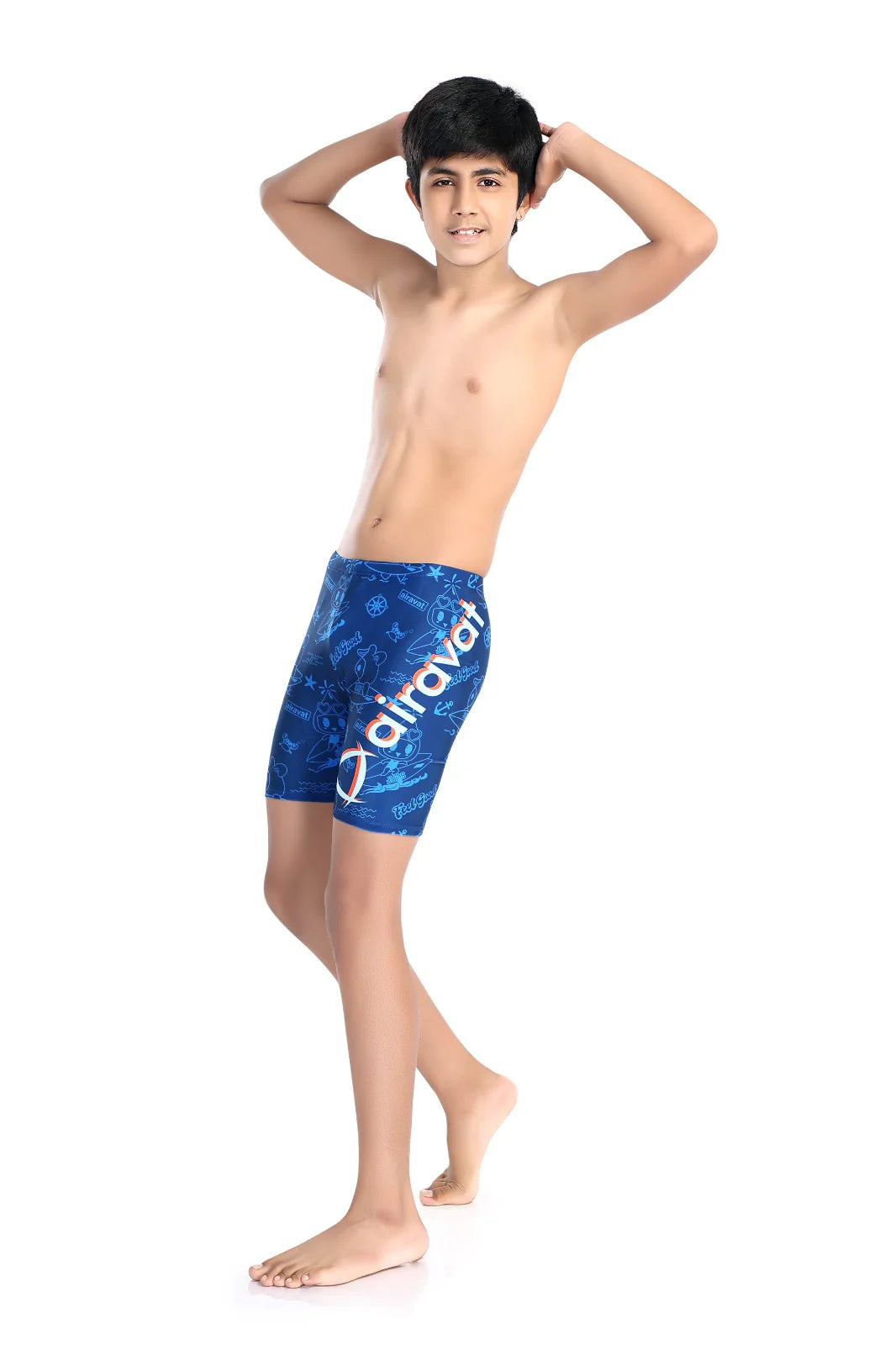 Airavat Neptune 1507 Kid’s Swimming Jammer | Quick-Dry, Stretchable & Comfortable Swim Shorts | Durable Chlorine-Resistant Boys & Girls Swimwear | Ideal for Training & Pool - Best Price online Prokicksports.com