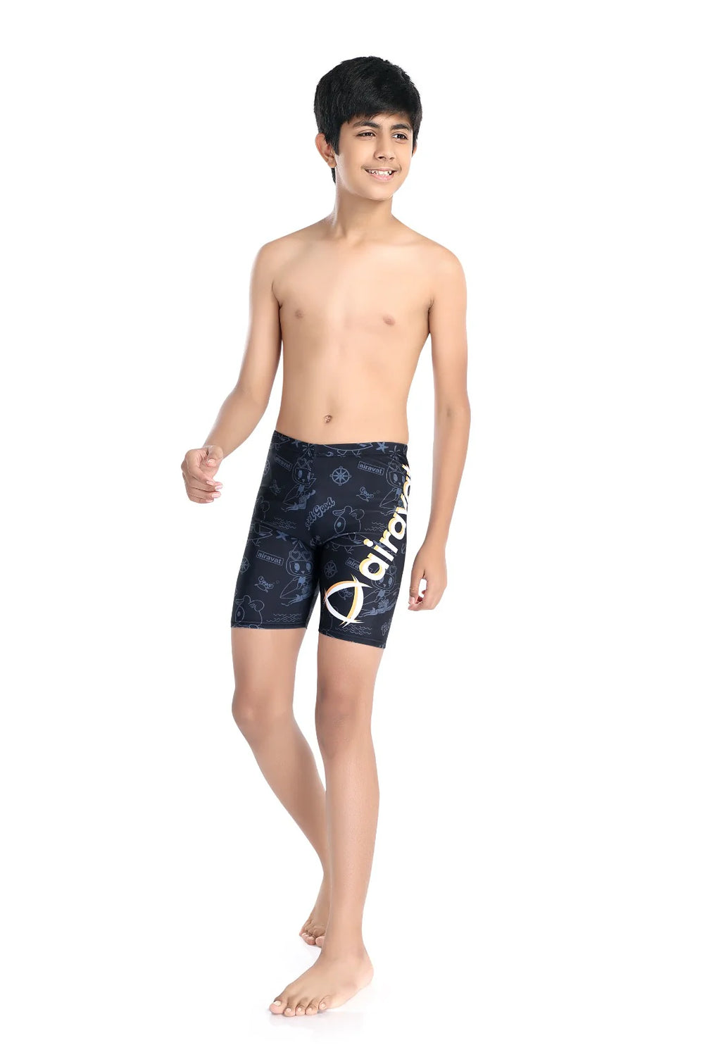 Airavat Neptune 1507 Kid’s Swimming Jammer | Quick-Dry, Stretchable & Comfortable Swim Shorts | Durable Chlorine-Resistant Boys & Girls Swimwear | Ideal for Training & Pool