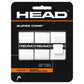 HEAD Synthetic Super Comp Tennis Overgrip (White, 3-Pack) | Tacky High-Absorption Elastomer Overgrips