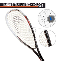 HEAD Nano Ti Spector 2.0 Squash Racquet (Black/White) | Head-Light Maneuverable Entry-Level Frame - Best Price online Prokicksports.com