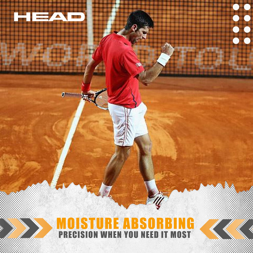 HEAD Synthetic Super Comp Tennis Overgrip (White, 3-Pack) | Tacky High-Absorption Elastomer Overgrips - Best Price online Prokicksports.com