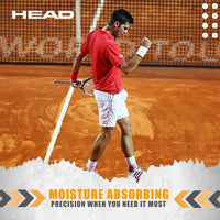 HEAD Synthetic Super Comp Tennis Overgrip (White, 3-Pack) | Tacky High-Absorption Elastomer Overgrips - Best Price online Prokicksports.com