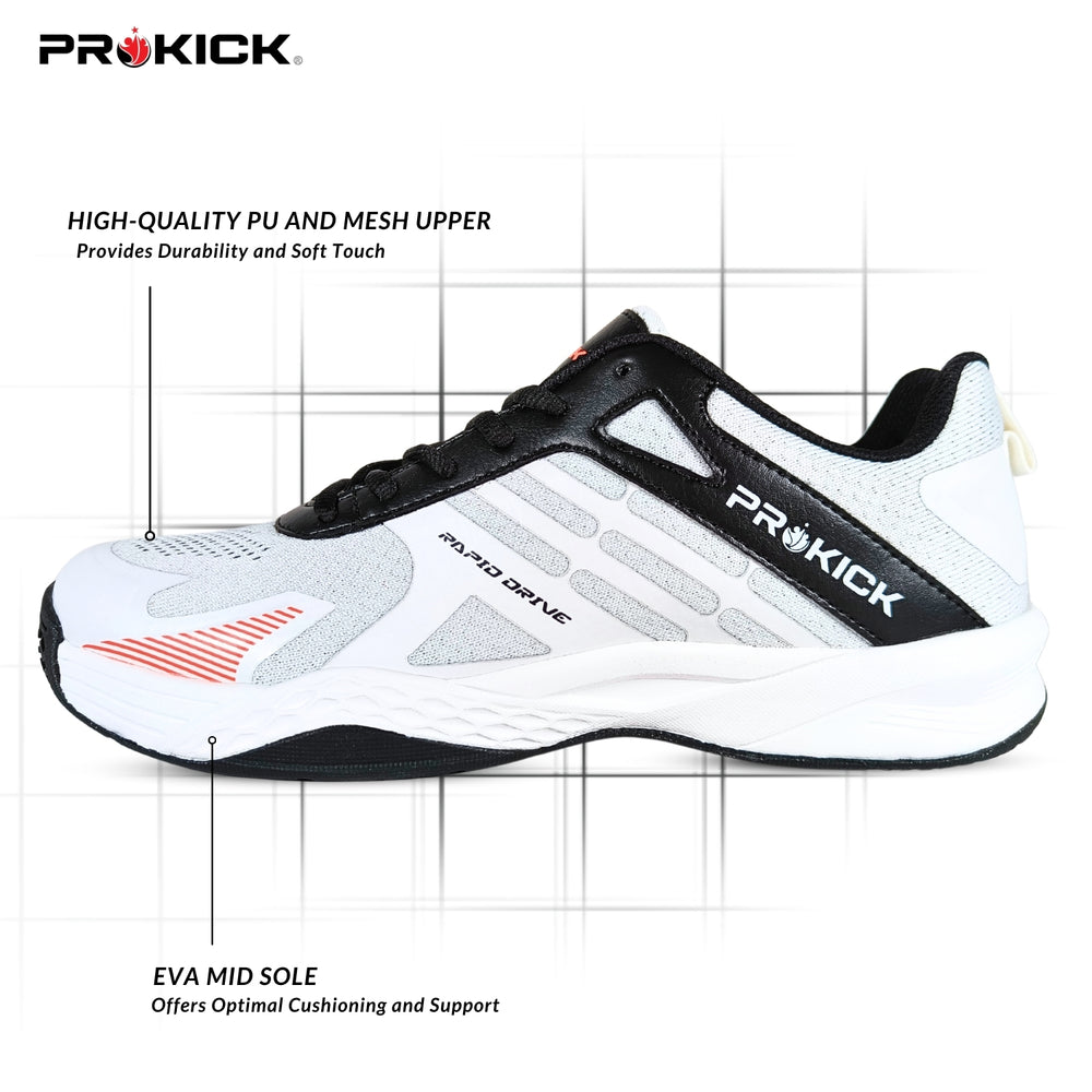 Prokick Rapid Drive Non-Marking Badminton/Court Shoes Lightweight & Comfort Badminton Shoes Best for Squash, Table Tennis, Volleyball, Basketball, Pickleball & Indoor Sports - Best Price online Prokicksports.com