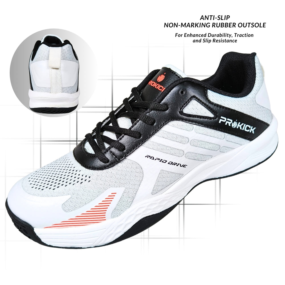 Prokick Rapid Drive Non-Marking Badminton/Court Shoes Lightweight & Comfort Badminton Shoes Best for Squash, Table Tennis, Volleyball, Basketball, Pickleball & Indoor Sports - Best Price online Prokicksports.com