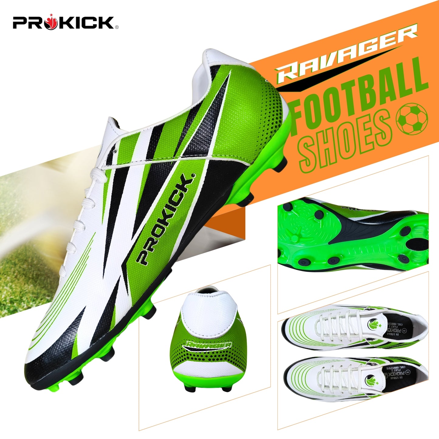 Prokick Ravager Football Stud Shoes - Best Price online Prokicksports.com