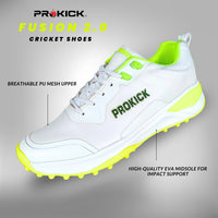 Prokick Fusion 2.0 Cricket Shoes | Lightweight Rubber Shoes | Men's Cricket Footwear | Durable Sports Shoes for Turf & Ground | Anti-Slip Grip | Breathable Comfort - Best Price online Prokicksports.com