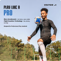 Vector X Tristar NX 8 Panels Thermo Bonded Soccer Ball (Size 5) | Professional Match & Training Football