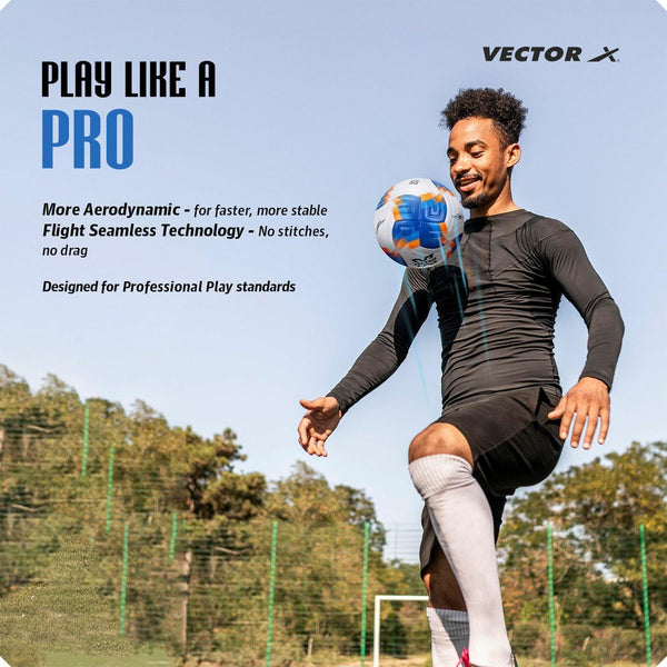 Vector X Tristar NX 8 Panels Thermo Bonded Soccer Ball (Size 5) | Professional Match & Training Football