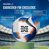 Vector X Tristar NX 8 Panels Thermo Bonded Soccer Ball (Size 5) | Professional Match & Training Football