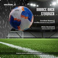 Vector X Tristar NX 8 Panels Thermo Bonded Soccer Ball (Size 5) | Professional Match & Training Football