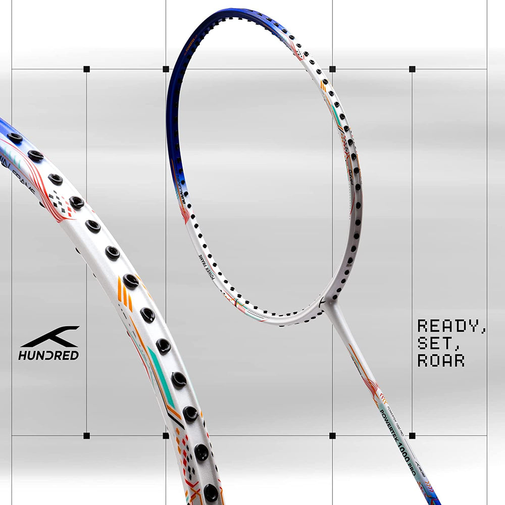Hundred Powertek 1000 Pro Graphite Strung Badminton Racquet - Best Price online Prokicksports.com