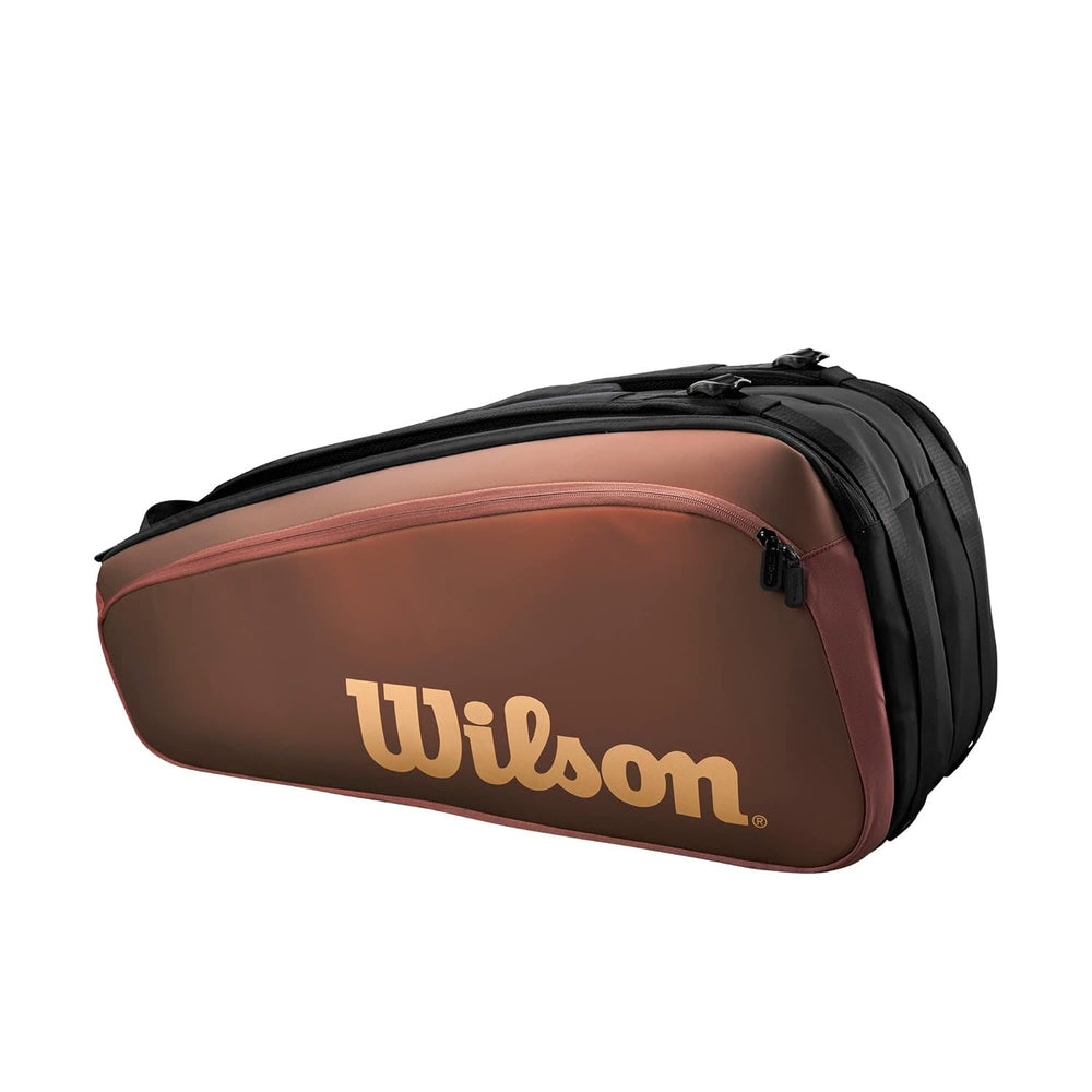Wilson Super Tour Pro Staff V14 15PK Racquet Bag, Black/Brown - Best Price online Prokicksports.com