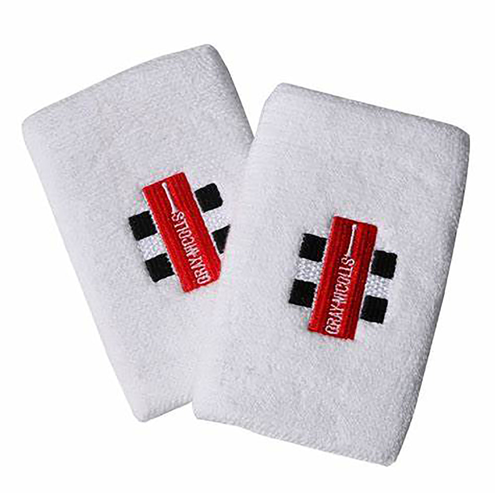 Gray Nicolls GN Wrist Band White – Soft Absorbent Cricket Wristband for Sweat Control, Comfort & Support During Matches and Training Sessions