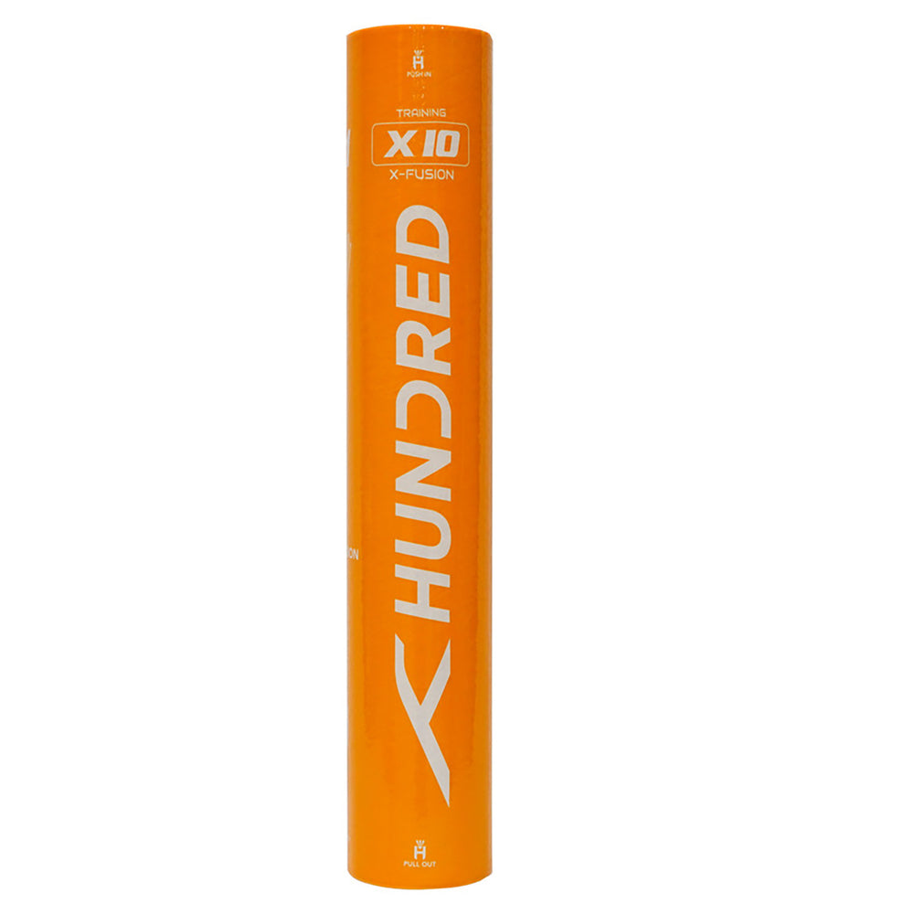 HUNDRED X10 X-Fusion Hybrid Badminton Shuttlecock, Speed 77 (1 Tube) - Best Price online Prokicksports.com
