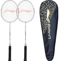 Li-Ning Smash XP 90 IV Strung Badminton Racquet with Full Cover (Pack of 2) G5 White/Orange | Lightweight Beginner Racquets - Best Price online Prokicksports.com