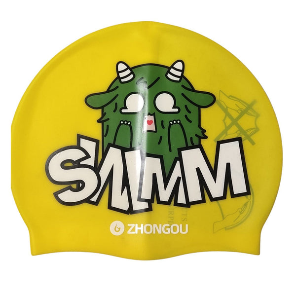 Airavat Aqua Toon Kids Swimming Cap – Fun Cartoon Print Silicone Cap for Boys & Girls | Stretchable, Waterproof, Comfortable Swimwear Accessory