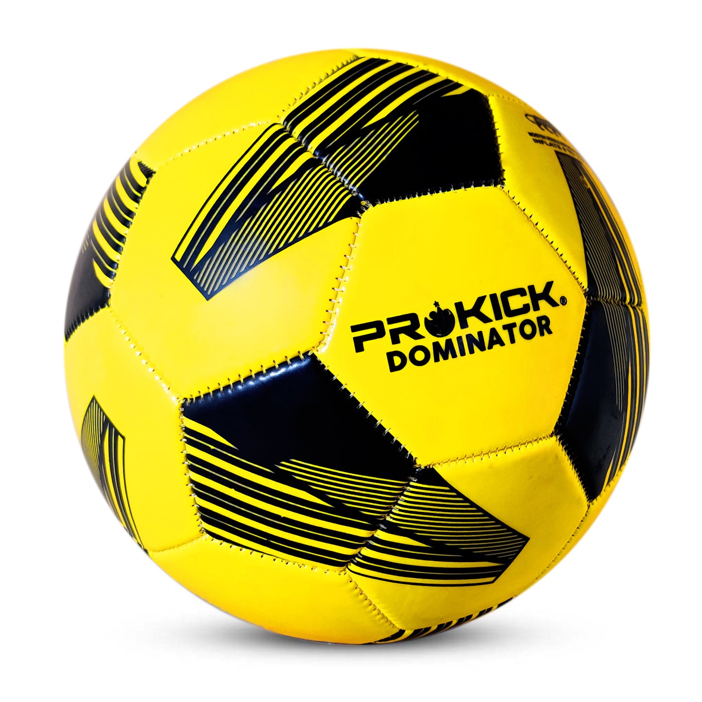 Prokick Dominator Machine Stitched 32 Panel Football, Size 5 (Yellow/Black) - Best Price online Prokicksports.com