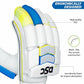 DSC Condor Glider Leather Cricket Batting Gloves for Men, Right Hand – Premium Protection-White/Blue/Yellow - Best Price online Prokicksports.com