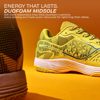 NIVIA Hy Court 3.0 Badminton Shoes – Mesh/TPU Upper, Duofoam Cushion, Non-marking Herringbone Sole | Lightweight Comfort, Secure Fit, For Indoor Court Sports