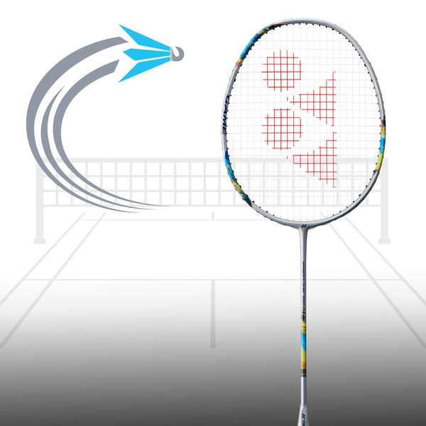 Yonex Nanoflare 700 Game Strung Badminton Racquet 4U5 | Head-Light Speed Frame with Nanocell NEO Technology | Silver/Sky Blue