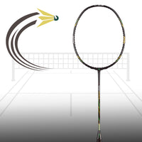 Apacs Fanatala Pro 101 Unstrung Badminton Racquet with Cover – Black, 4U G2 (Doubles Power 84g, 38lbs Tension, Compact Quad Voltaic) - Best Price online Prokicksports.com