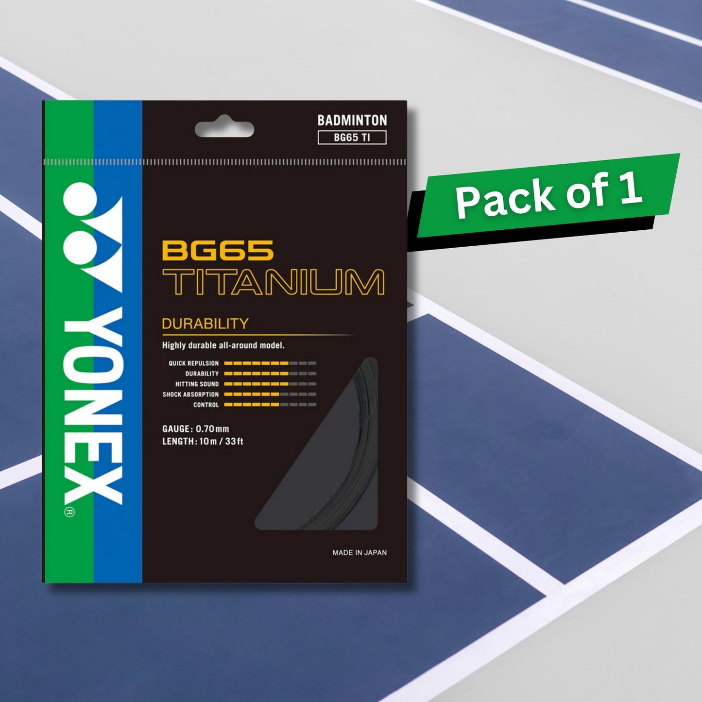 Yonex BG 65 Titanium Badminton String - Titanium - Best Price online Prokicksports.com