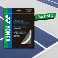 Yonex BG80 Power Badminton Strings, 0.68mm - Best Price online Prokicksports.com