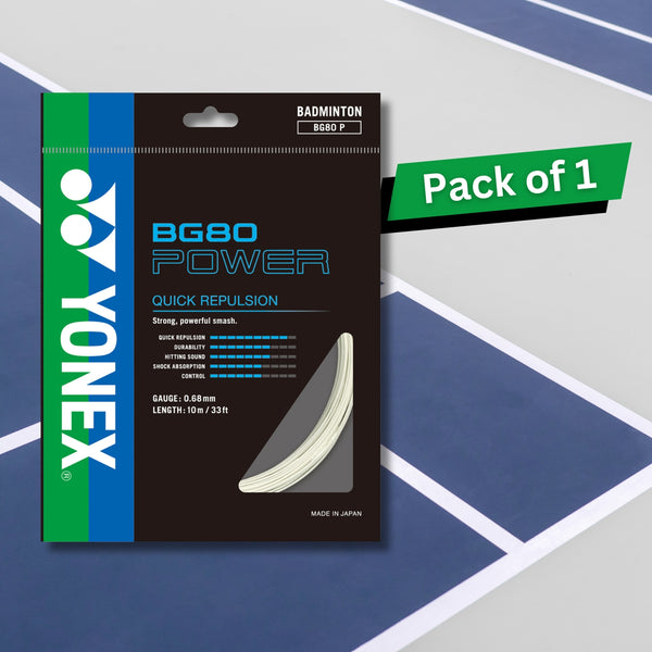 Yonex BG80 Power Badminton Strings, 0.68mm