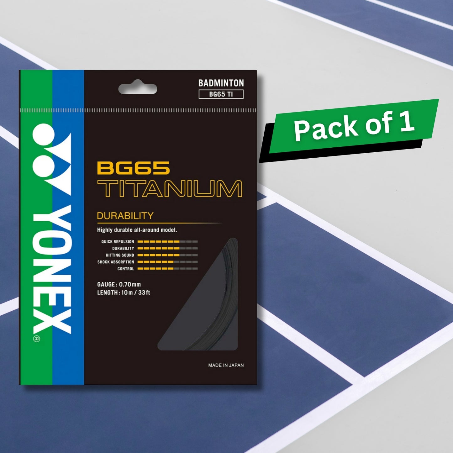 Yonex BG 65 Titanium Badminton String - Titanium