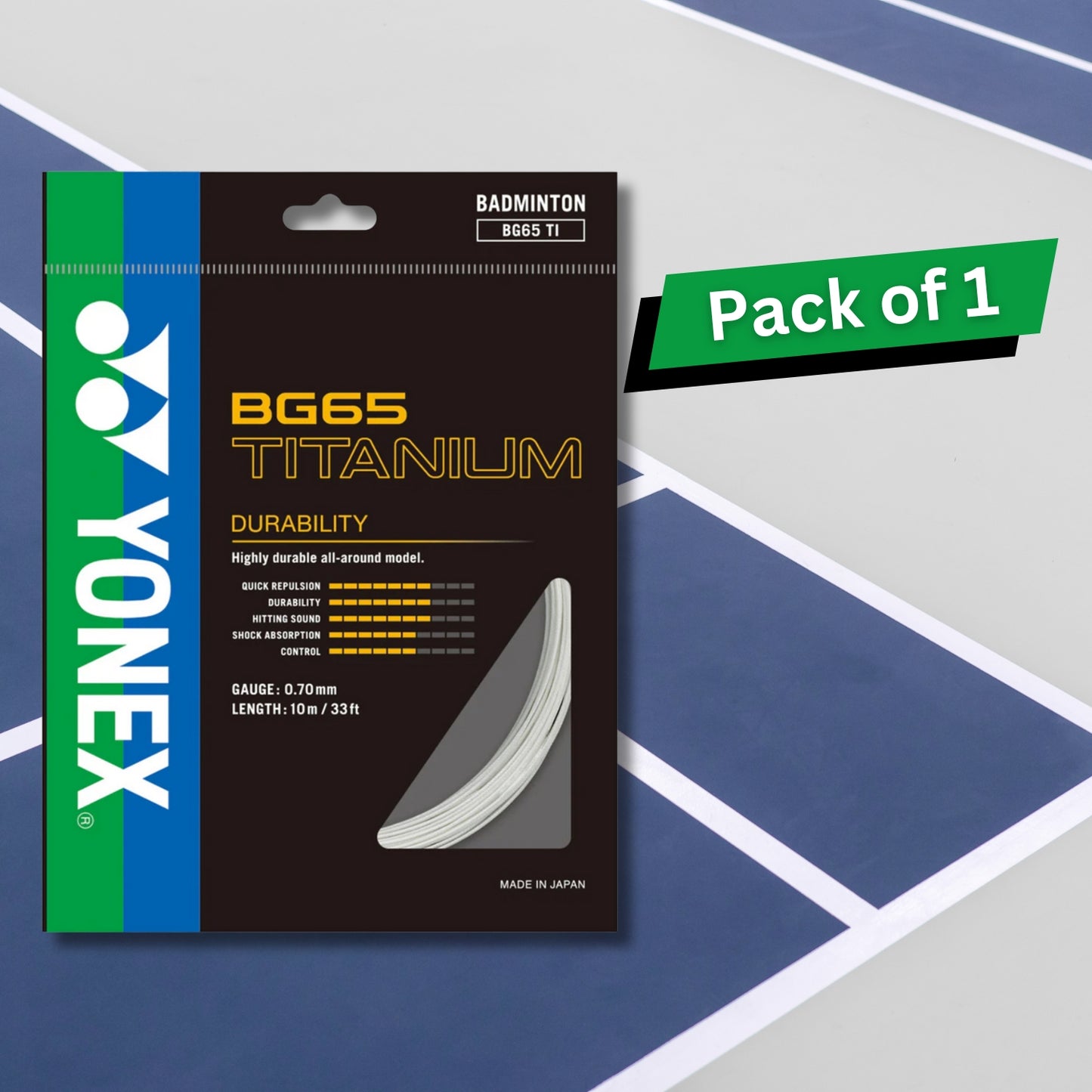 Yonex BG 65 Titanium Badminton String - Titanium - Best Price online Prokicksports.com