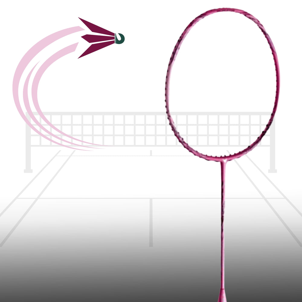 Victor TK RYUGA Metallic CPS Badminton Racquet Unstrung 4U G5 | Power Boost Frame for Aggressive Smash Play | Flamingo Edition