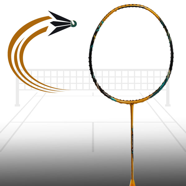 Victor FC Ultra-X Badminton Racquet Unstrung 5U G6 | Ultra Lightweight Speed Frame for Fast Control Play | Fortune Gold