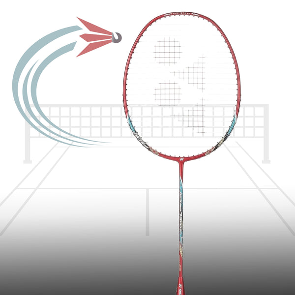 Yonex Arcsaber 73 Light Strung Badminton Racquet, 5U5 (Ruby Red)