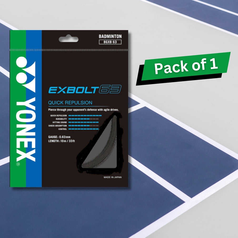 Yonex Exbolt63 Badminton String (Black)