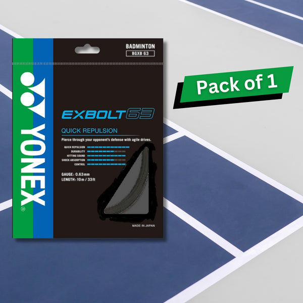 Yonex Exbolt63 Badminton String (Black)