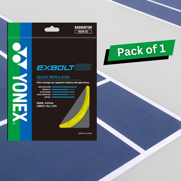Yonex Exbolt63 Badminton String (Yellow)