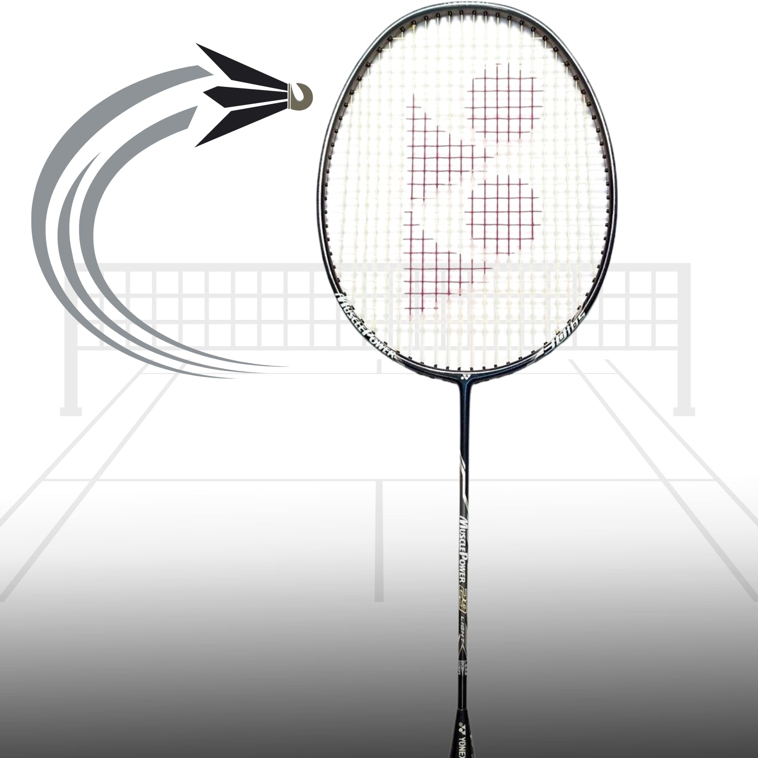 Yonex Muscle Power 29 Light Strung Badminton Racquet, 4U5 (Black/Grey) - Best Price online Prokicksports.com