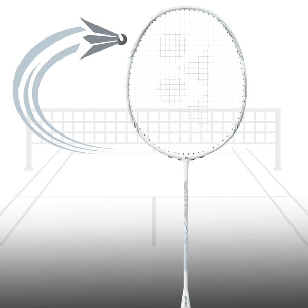 Yonex Nanoflare Nextage Strung Badminton Racquet, White/Grey