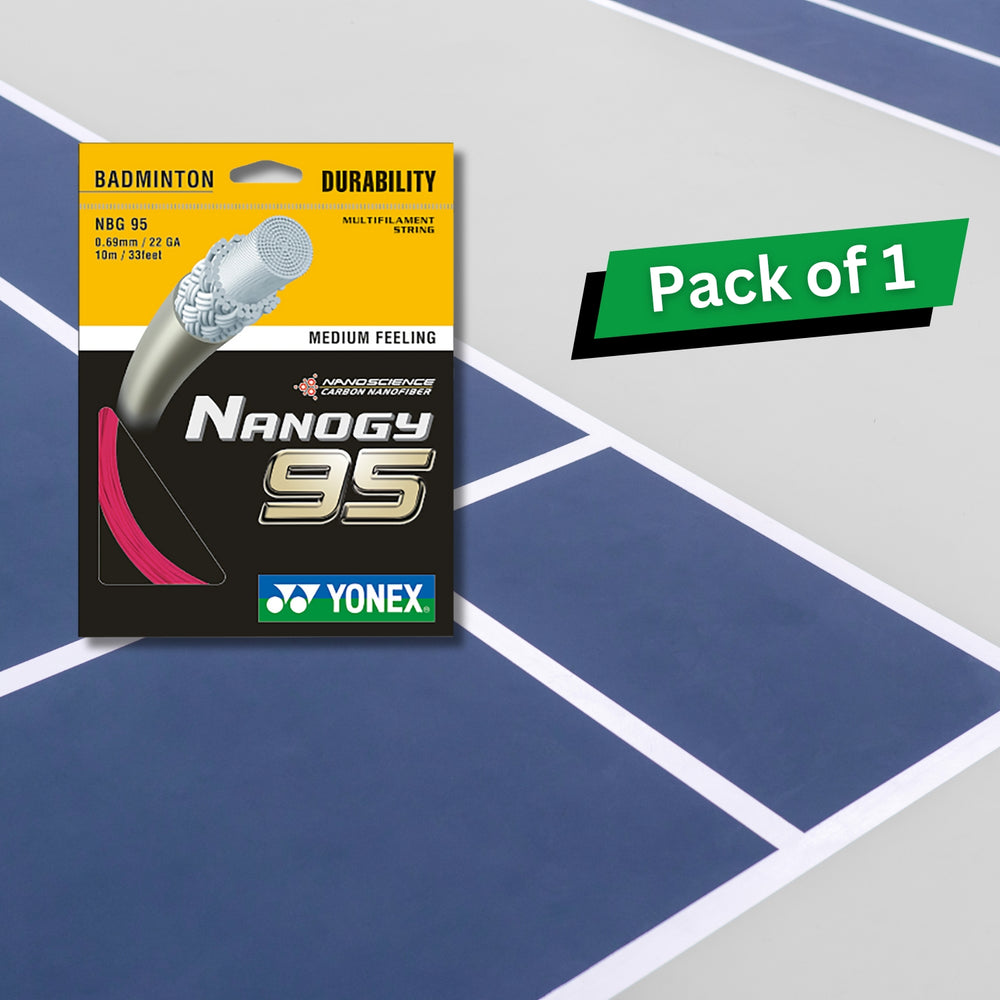 Yonex Nanogy 95 Badminton Strings, 0.69mm - Best Price online Prokicksports.com