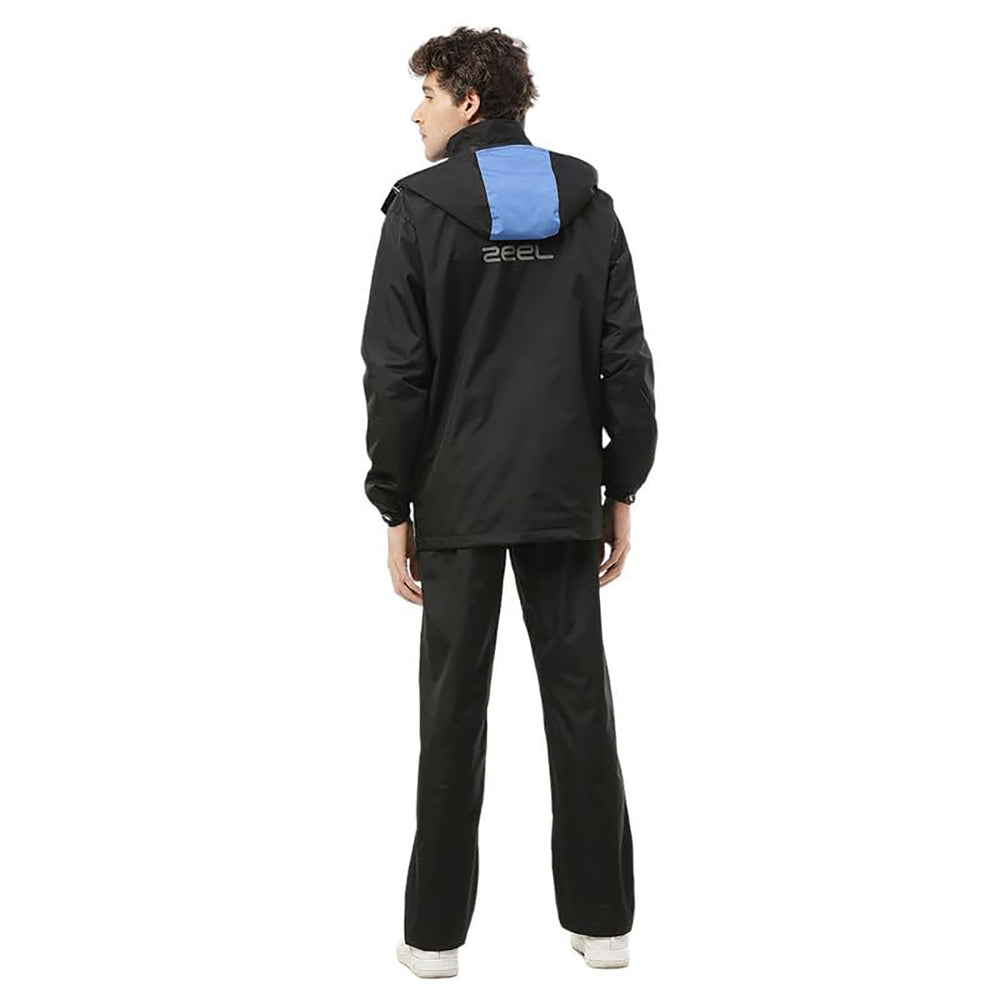Zeel JS508 Go‑Hike Men’s Waterproof Rain Suit (Jacket + Pant) Breathable, Windproof & PVC-Coated Sealed-Seam Design with Reflective Accent - Best Price online Prokicksports.com