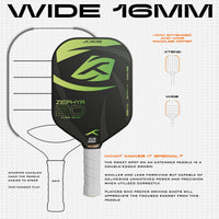Hundred Zephyr 20 Wide Pickleball Paddle, 16mm Core - Best Price online Prokicksports.com