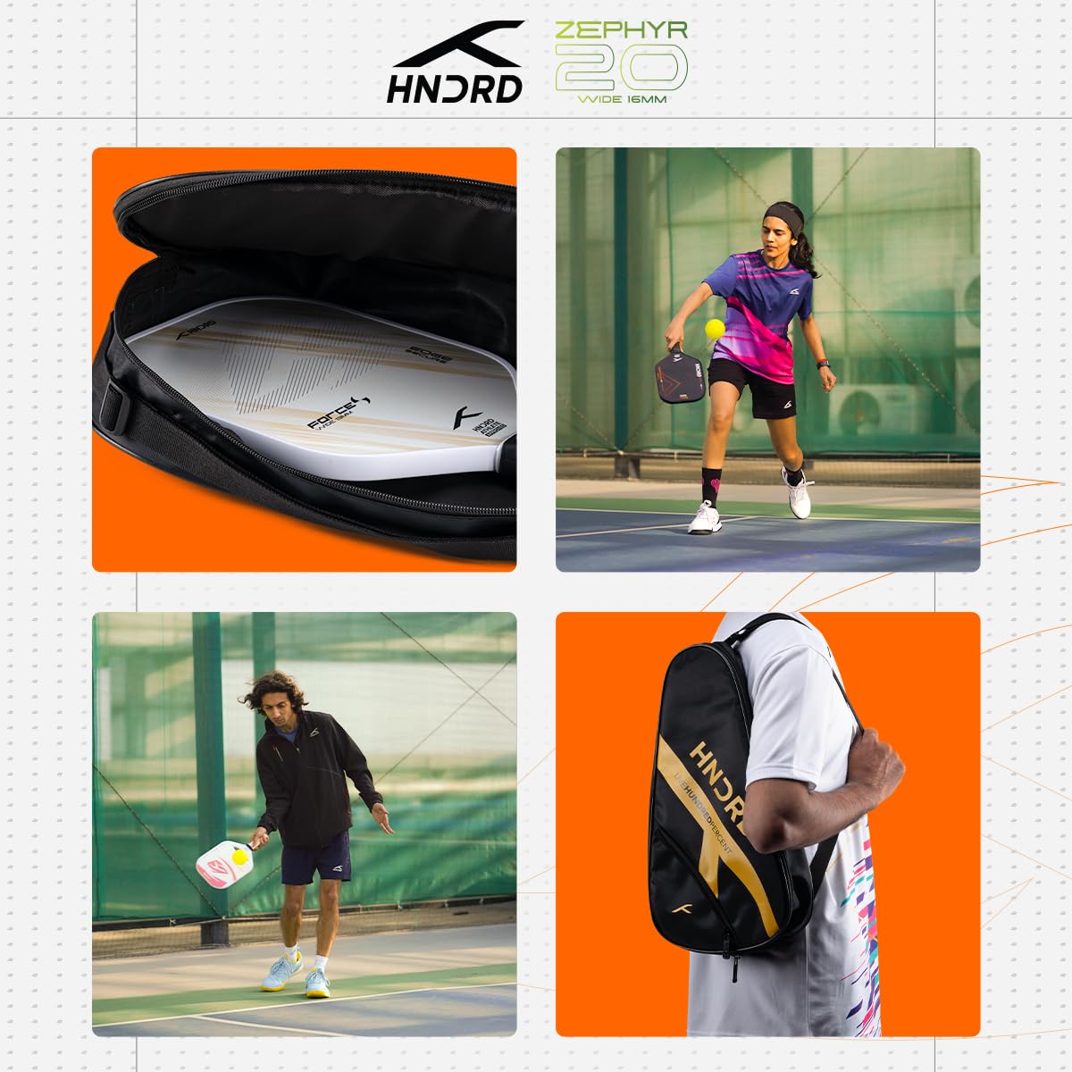 Hundred Zephyr 20 Wide Pickleball Paddle, 16mm Core - Best Price online Prokicksports.com