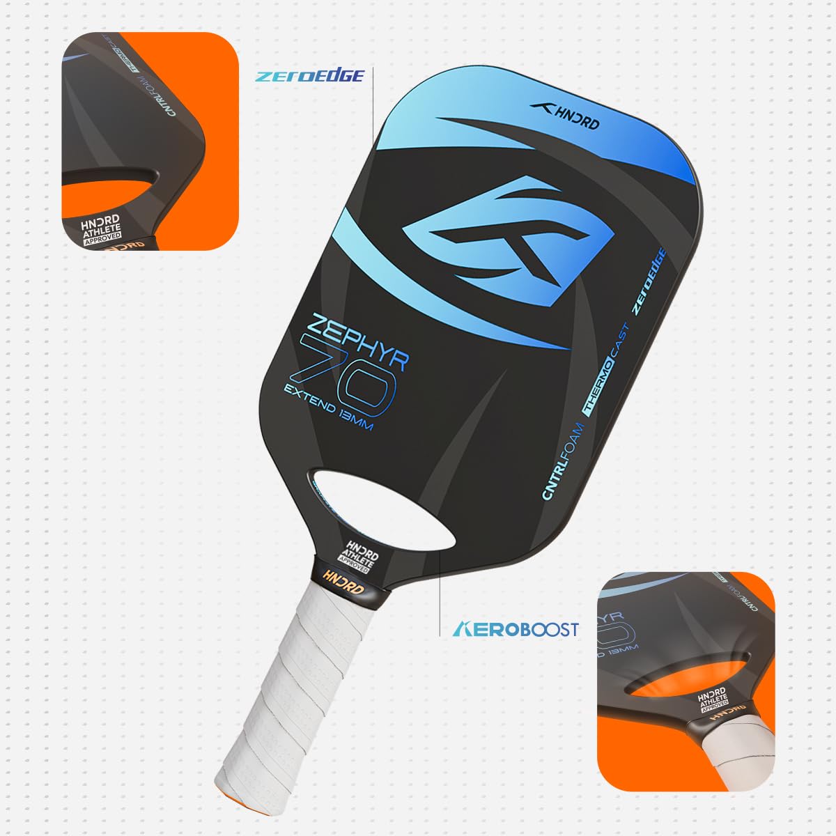 Hundred Zephyr 70 Extend Pickleball Paddle, 13mm Core (Power Play) - Best Price online Prokicksports.com