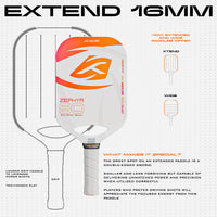 Hundred Zephyr 80 Extend Pickleball Paddle, 16mm Core - Best Price online Prokicksports.com