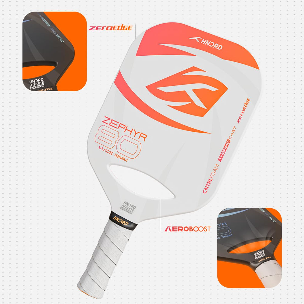 Hundred Zephyr 80 Wide Pickleball Paddle, 16mm Core - Best Price online Prokicksports.com